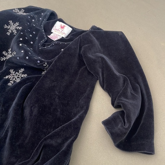 QUACKER 🦆 FACTORY Velvet w Pockets size MEDIUM Womens DRESS - Picture 3 of 16